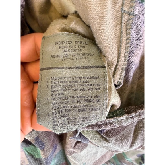 VTG Propper Men's Cargo Pants Camo Army XL 40x31 Tactical Fatigue Military 80s - Picture 7 of 14